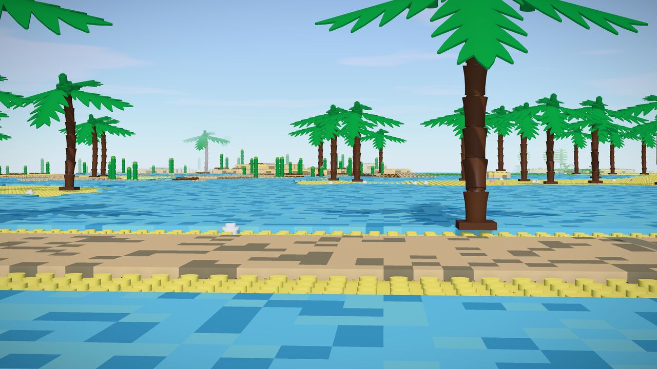 Palm trees on the lagoon
