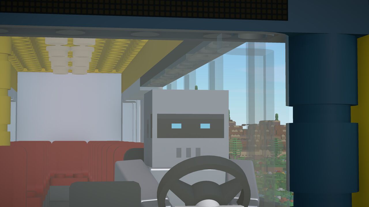 The robot at the wheel