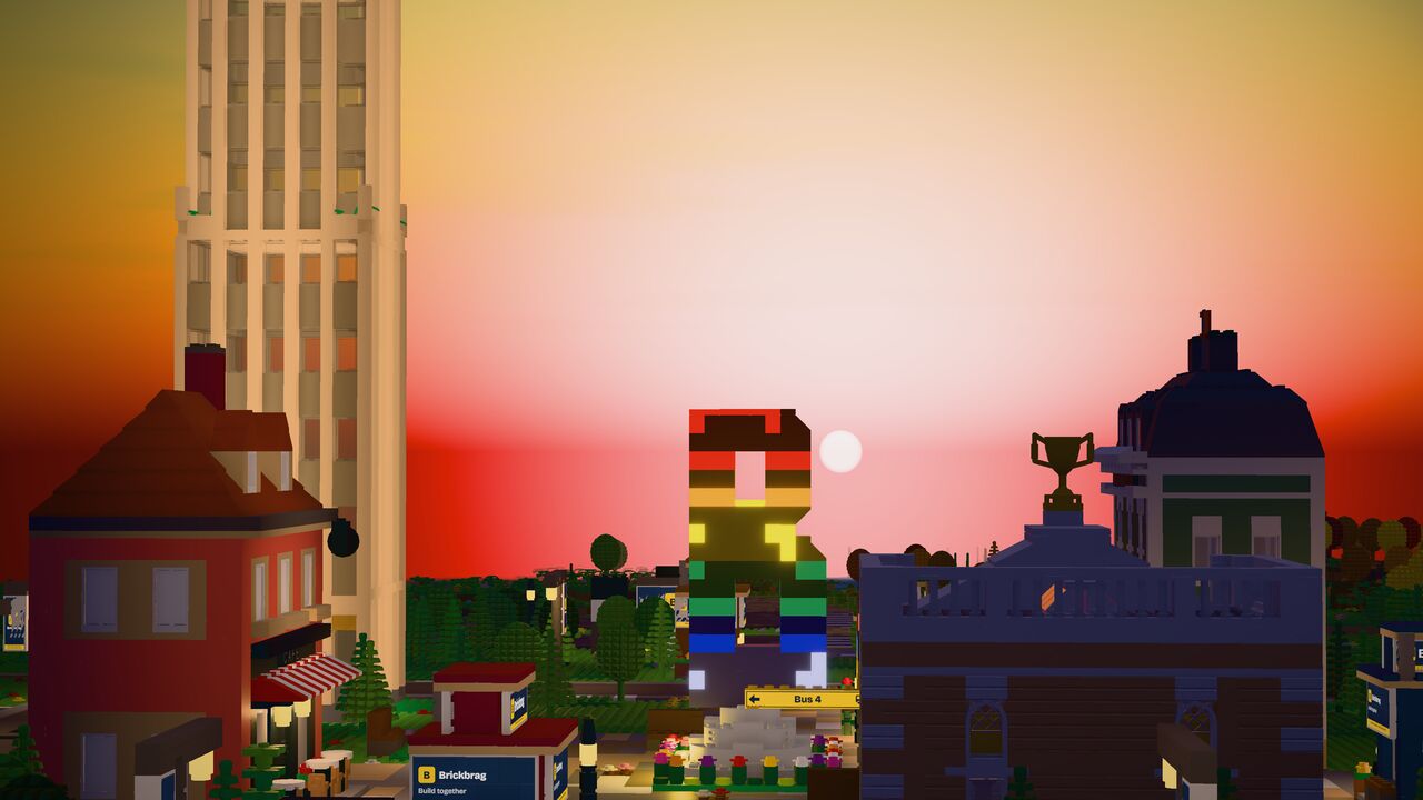 Downtown at sunset